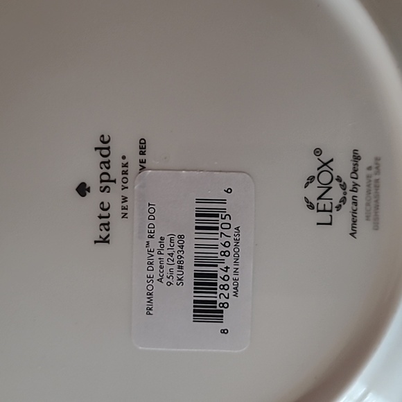 ♠️Kate Spade Red Dot Accent Plates - Picture 4 of 6